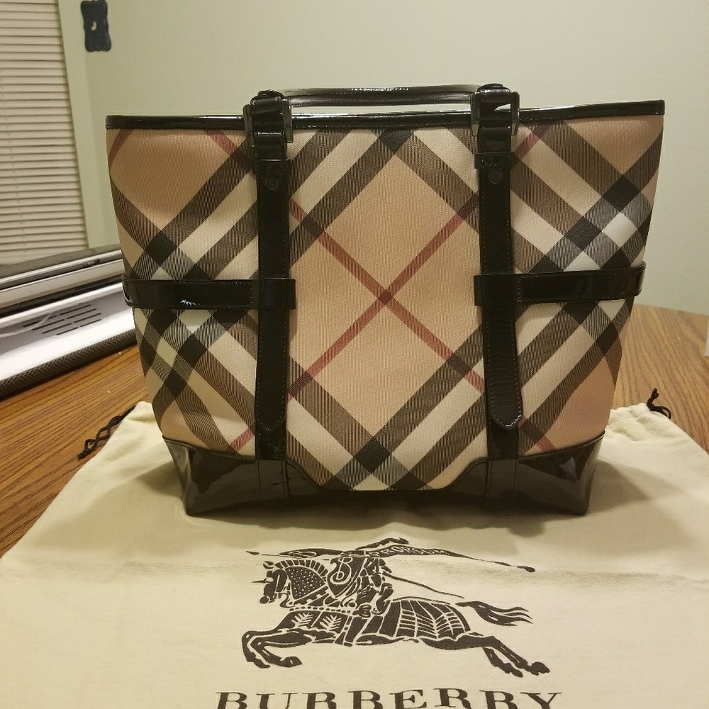 EUC Burberry Nova Check Handbag satchel